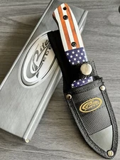 Rite Edge STARS & STRIPES Hunting Skinner KNIFE & Sheath American Patriot 211496