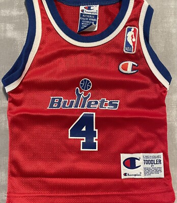 Vintage Champion NBA Washington Bullets Chris Webber Toddler Basketball  Jersey