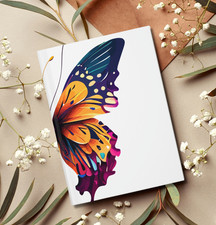 Colorful Butterfly Hardcover Lined Journal  Butterfly Spring Notebook