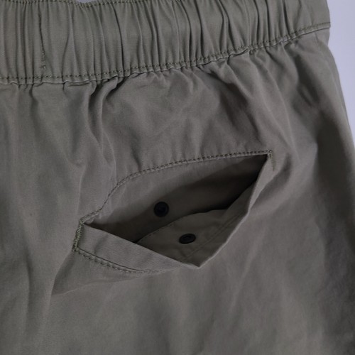 Pantalones Cortos Flexibles Antiguos Azul Marino 7" Entrepierna Integrados Para Hombre Medianos Verde Oliva Cierre de Botones - Imagen 4 de 11