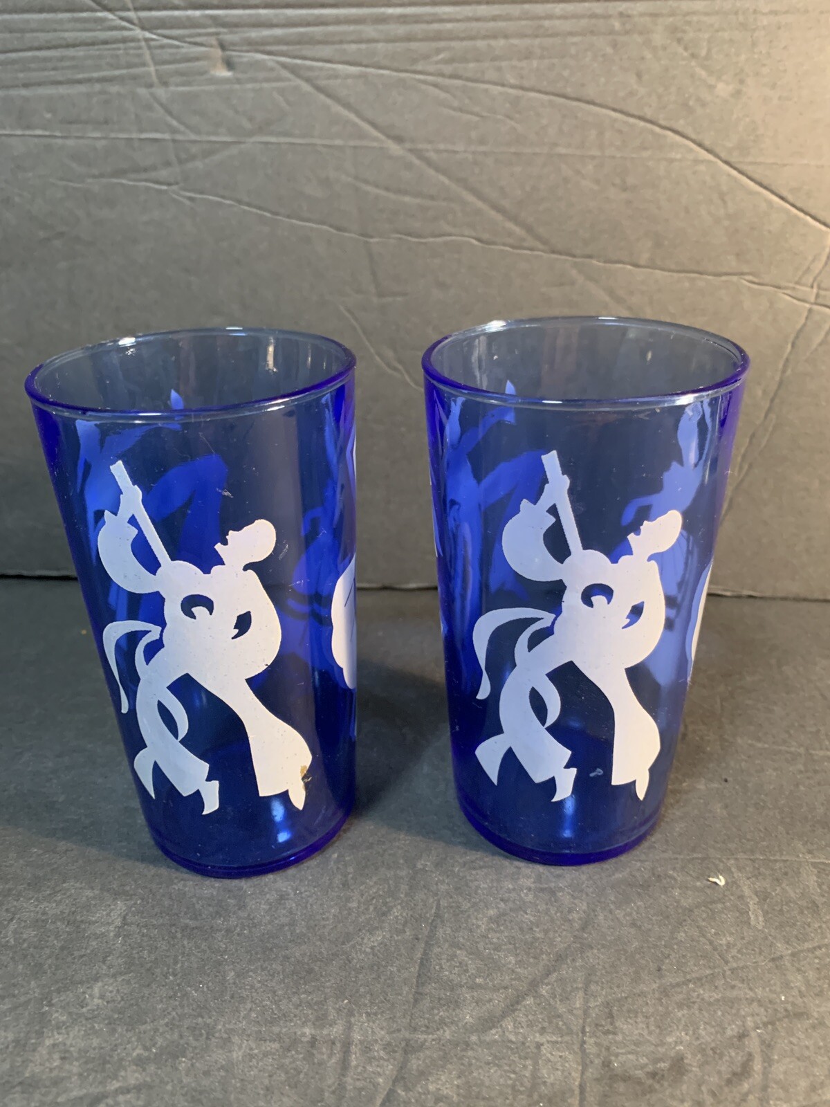 Rhumba Ritz Pattern Set Of 2 Vtg 1930s Rhumba Ritz 4.75 Cobalt Blue Glasses Flamenco ...