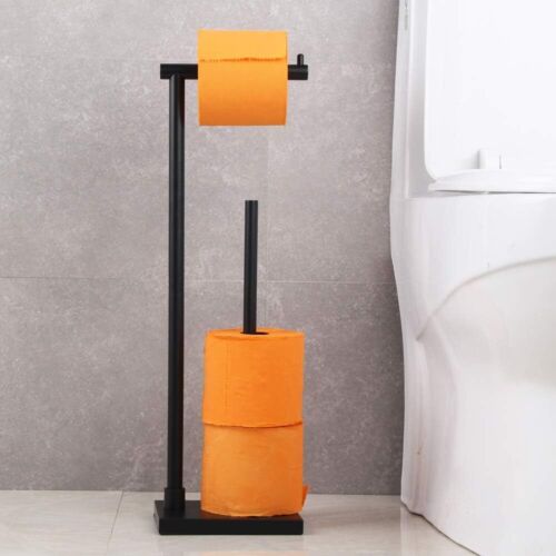 New- Bathroom Toilet Paper Holder Stand with Reserve, Modern Tissue Roll H - Picture 4 of 5