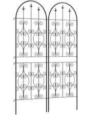 Metal Garden Trellis Decorative Panels Climbing Outdoor Plants Scrollwork Design