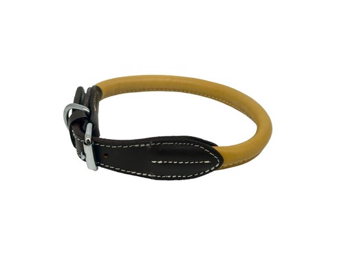 Collar de perro de cuero genuino enrollado, tamaños desde cachorros hasta perros adultos, impermeable - Imagen 28 de 33