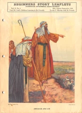 Beginners Story leaflets Evangelical Church School 1935 "Abraham and Lot"