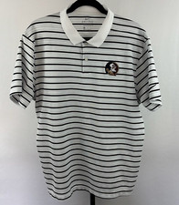 Nike Florida State University Victory Striped Golf Polo FSU Size XL