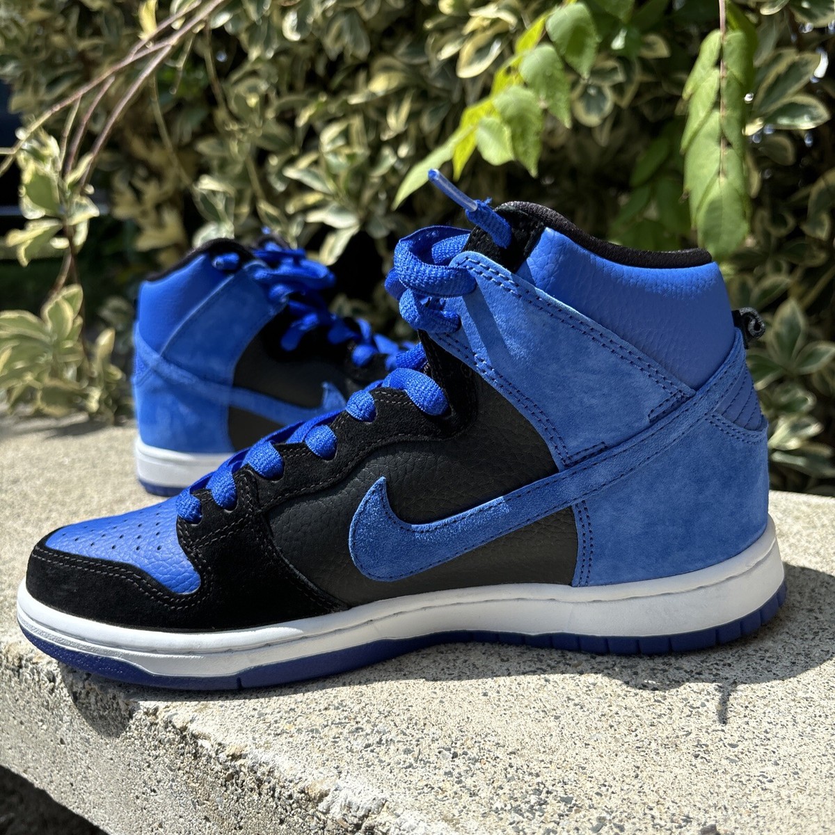 Size 7- Nike SB Dunk Pro High Game Royal 305050–018 Black Blue White