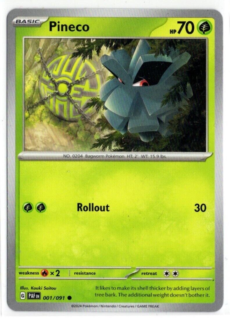Pokemon - Pineco - 001/091 - Paldean Fates - NM/M