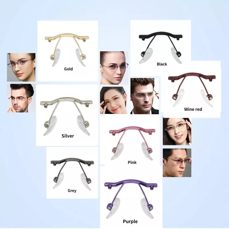 1pc Rimless Eyewear Nose Bridge Replacement Anti-Slip Glasses Accessories