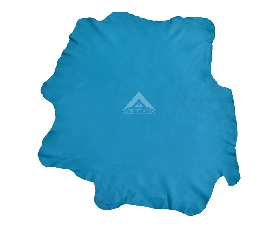 SMART RANGE Electric Blue Crafts Kleidungsstück Qualität Leder Lammfell Serviette 6 bis 7 Quadratfuß