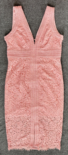 NWT BARDOT Blush Pink Lined Halter Lace Dress - Size 10/L