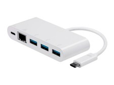 Monoprice Select Series USB Type-C to 3x USB Type-A 3.0, Gigabit Ethernet
