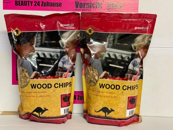 6000 Ml Grandhall RäUcherchips Kirsche Cherry Smoker Wood Chips 2X 3000 Ml Bbq-image