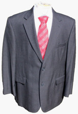 Stafford Men's Charcoal Blazer Sport Coat Two Button Wool Sz 46 S Short