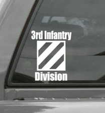 U.S. ARMY 3RD INFANTRY DIVISION Vinyl Window Decal