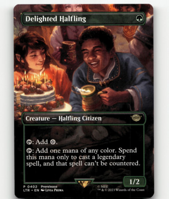 MTG - Delighted Halfling (Borderless) 402 - The Lord of the Rings