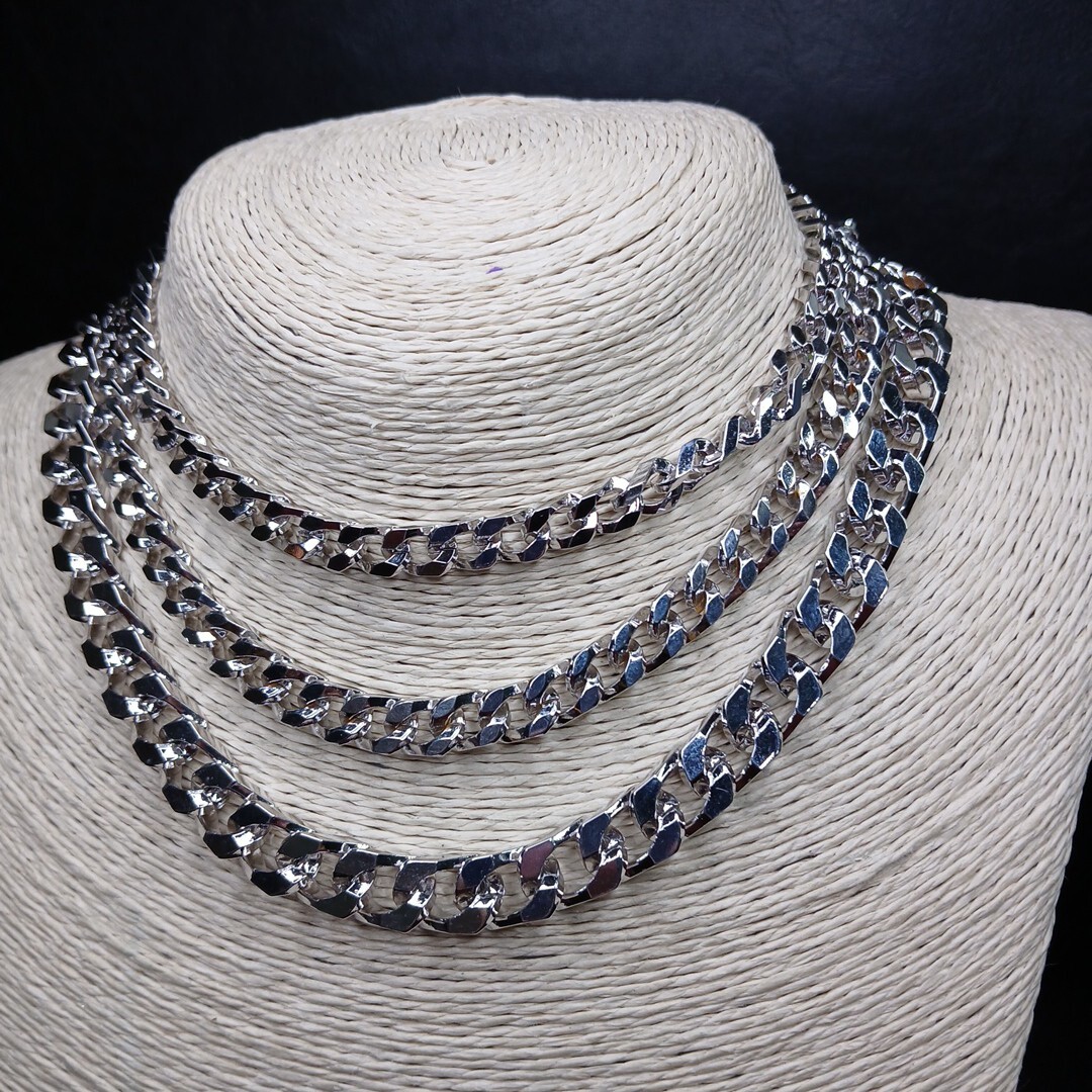 Vintage Jewelry VENDOME Silver Tone Chain Necklace. 10333 | eBay