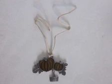 Longaberger Danforth PUMPKIN Basket  Tie On ~ USA ~ Autumn Fall