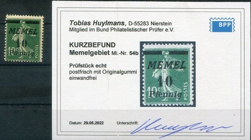 Memel 54B COLOR ** MNH MINT NEVER HINGED BPP Perizia 100EUR (79000