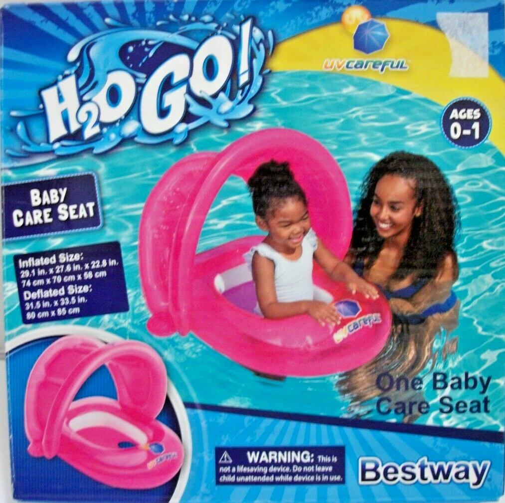 H2O Go PINK Baby Care Seat Pool Float 50 UPF Protection