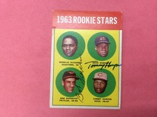 1963 Topps #158 Rookie Stars Saverine, Harper Autographs.