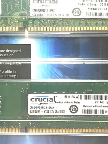 Crucial 8GB DDR4-2133 LRDIMM 1.2V DR x8 RAM (4 Set, 32GB) - Picture 4 of 7