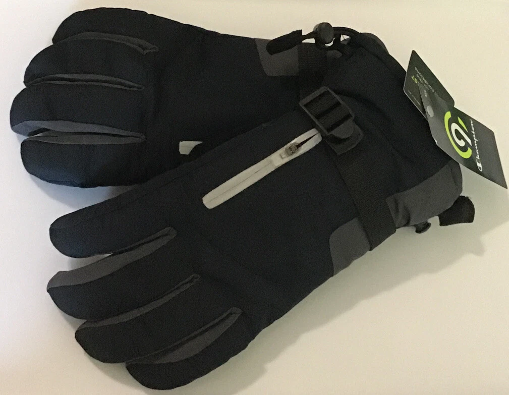 Mens C9 Champion Ski Gloves Water Proof Reflective Size M/L