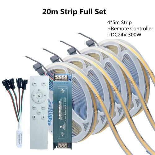 24V WS2811 COB LED Strip Light 360LEDs/M 5M-20M Full Set Horse Race Chasing Tape - Picture 28 of 35