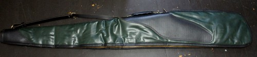 NICE! Vintage Red Head Green Faux Leather 47" Gun Rifle Shotgun Case Bag Redhead