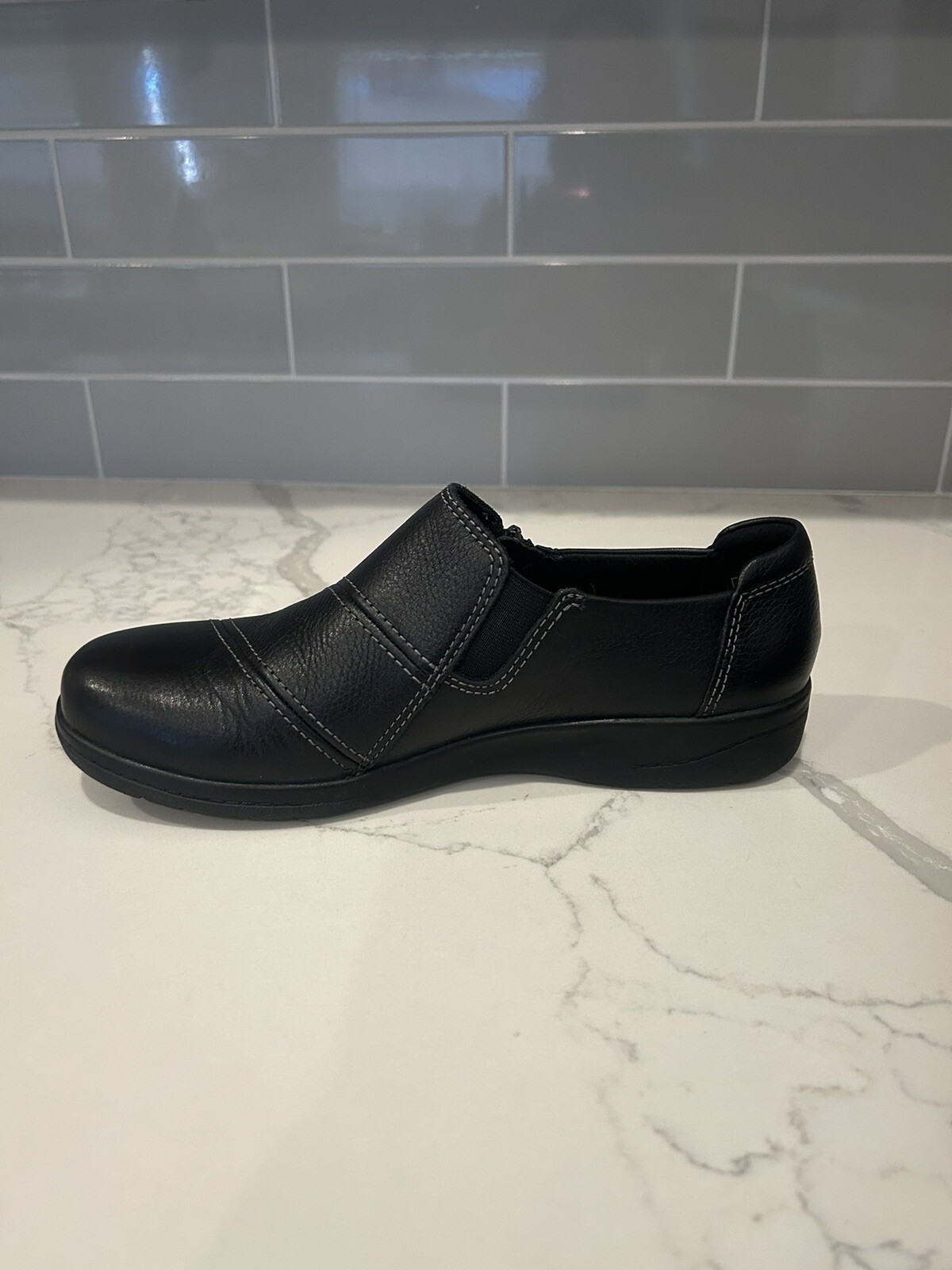 Clarks Women's Cheyn Clay Slip On Loafer Flat Shoes Black US 8 eBay