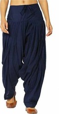100 pure cotton Royal Blue Plain Patiala Salwar Pants for Women  Girls