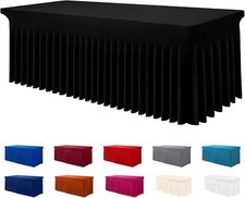 Tablecloth, Elastic Fitted Stretch Tablecloth for 6FT Rectangle Tables