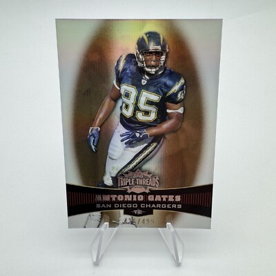 2006 Topps Triple Threads Sepia Refractor /499 Antonio Gates #79 Chargers