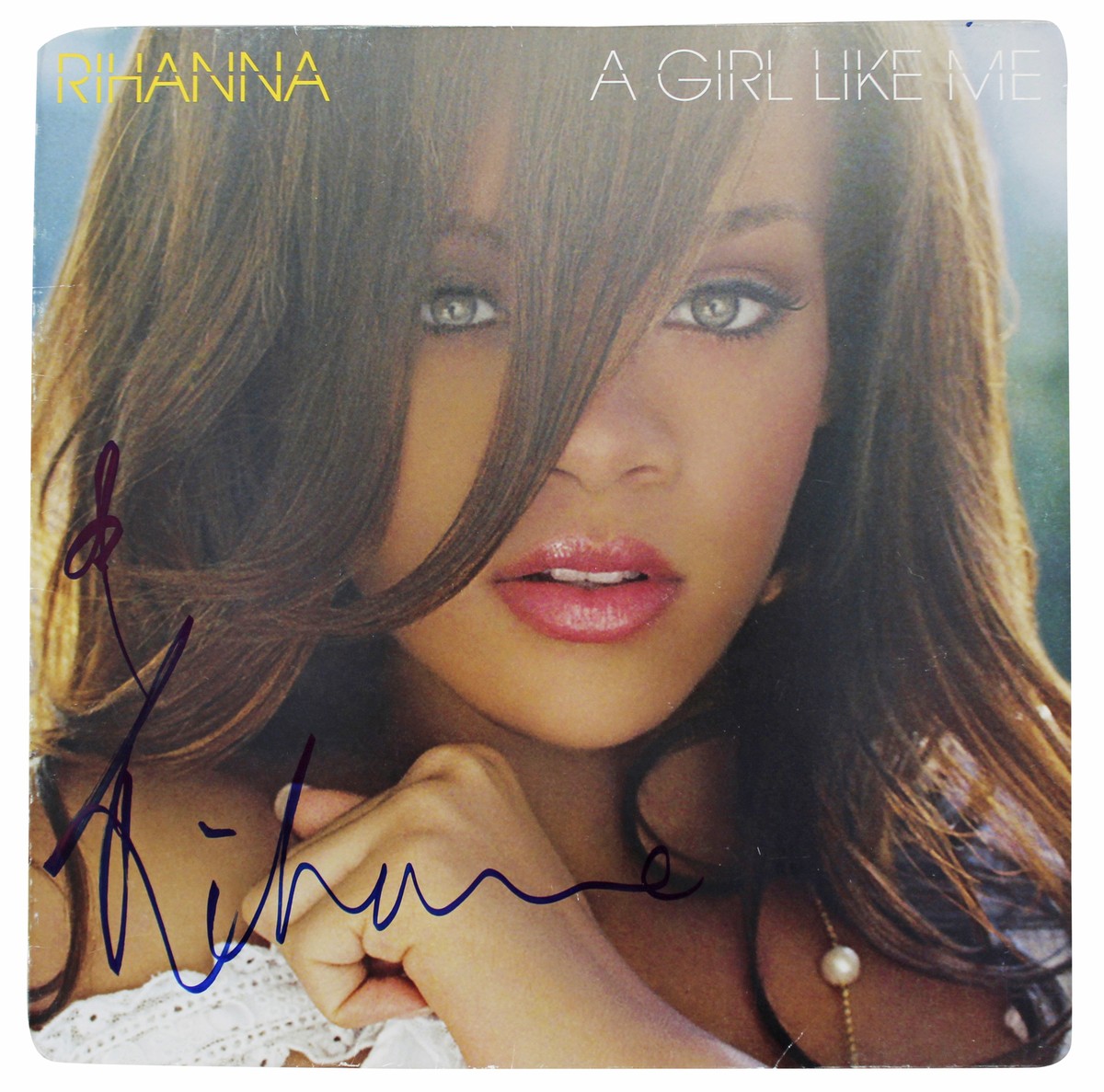 Rihanna Authentic Signed A Girl Like Me Album Cover