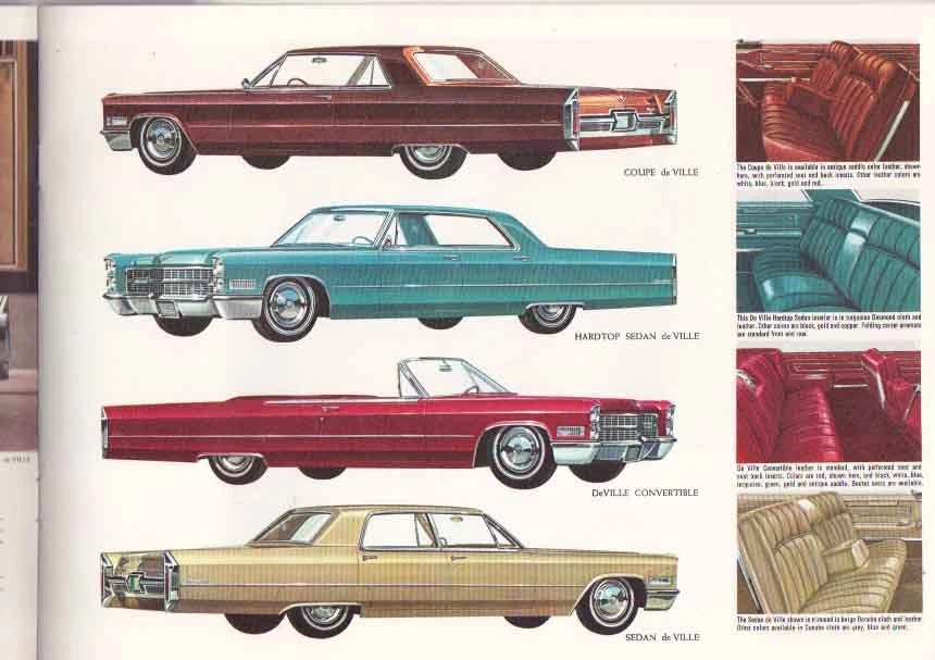 1966 CADILLAC US Brochure DE VILLE CALAIS FLEETWOOD ELDORADO SEVENTY-FIVE etc - image 2 of 2