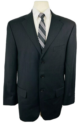 WESTBURY Mens 42R Black Soft Wool Blend Blazer Sport Coat Suit Jacket