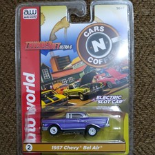 Auto World Thunderjet Cars N Coffee 1957 Chevrolet Bel Air Purple HO Slot Car