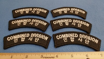 Us Rok Patch LOT OF 6 - US Army ROK Korean Army Combined Division arc tab patches ...