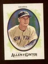 2017 Topps Allen & Ginter Hot Box Foil #257 Lou Gehrig ⚾ HOF