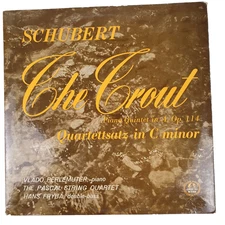 Schubert, The Pascal String Quartet - The Trout 33 RPM Vinyl LP Record, 1963