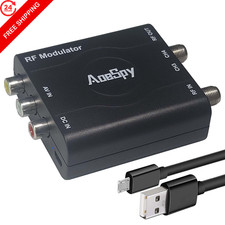 RCA RF Coaxial Modulator VHF Converter CVBS Adapter w/Channel 3/4 Switch for...