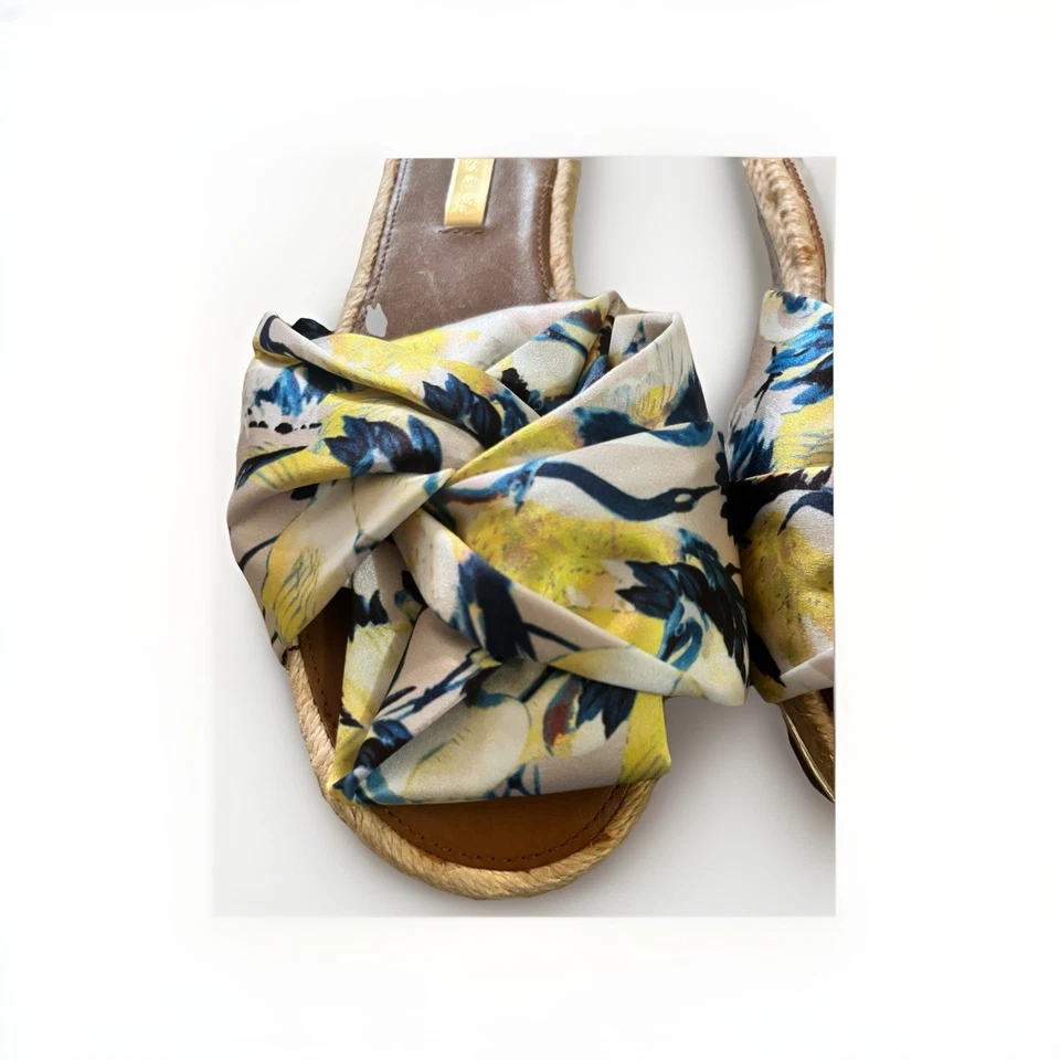 Sandalia Louise Et Cie Floral Satén Twist Bow Slides Garceta Talla 6M Foto 3 de 4