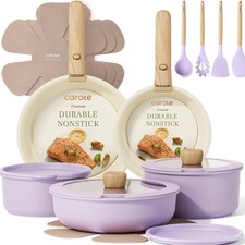 Pots and Pans Set Non Stick, Cookware Sets, 19pcs Kitchen Set, Oven/Fridge Sa...