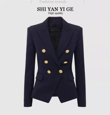 Fashion Design Double-breasted Fitted Blazer Women's - Image 1 of 4