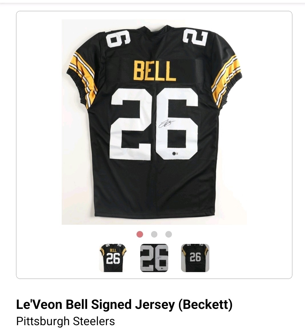 Le'Veon Bell Autographed Signed Pittsburgh Steelers #26 Custom Jersey Beckett COA 