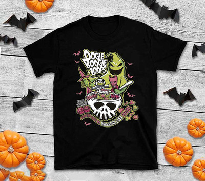 Oogie Boogie Loops Skull Halloween Unisex Cotton Rare T-Shirt S-4XL MK224