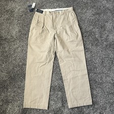 Polo Ralph Lauren Pants Mens 36x32 Khaki Pleated Classic Fit Chino NWT