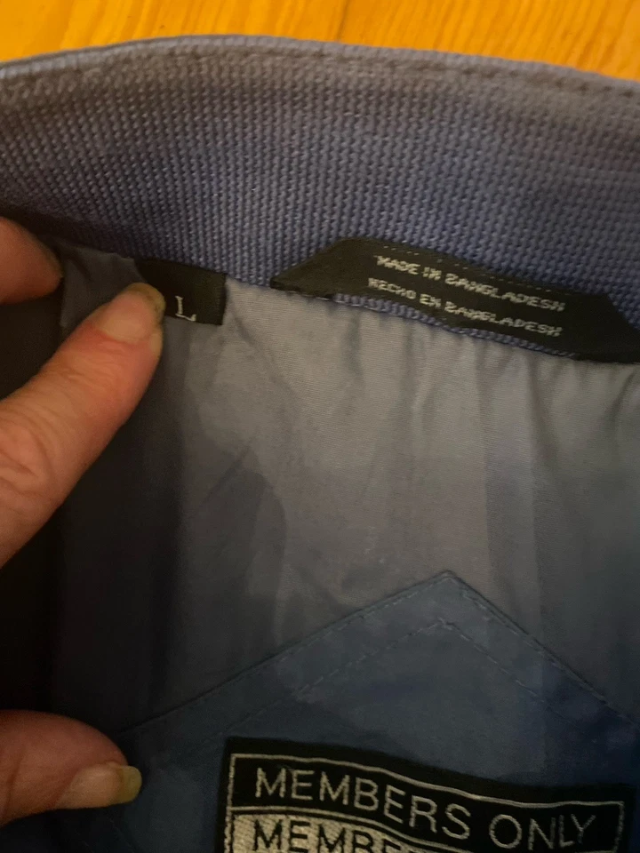 Chaqueta vintage solo para miembros para hombre talla L azul icónico corredor cremallera completa Foto 3 de 4