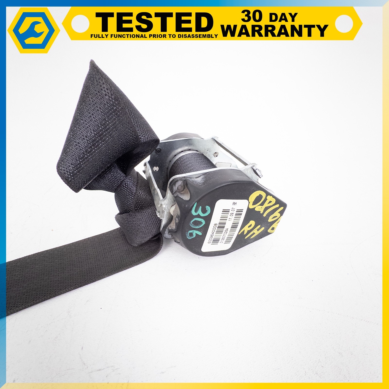05-13 CHEVROLET CORVETTE C6 FRONT RIGHT PASSENGER SIDE SEAT BELT RETRACTOR OEM
