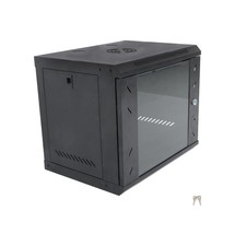 9U Data Cabinet 15.5" Deep, Wall Mount Design with Secure Locking System